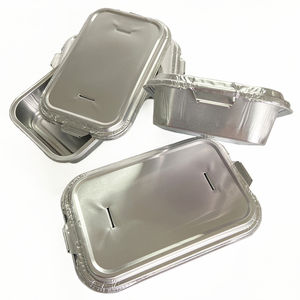Boîte d'emballage alimentaire en aluminium pour <span class=keywords><strong>avion</strong></span>, compatible four à réchauffement, pour <span class=keywords><strong>repas</strong></span> de compagnie aérienne, barquettes alimentaires pour <span class=keywords><strong>avion</strong></span>, récipient alimentaire, barquette à emporter pour le riz - Product Image 4