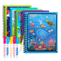 Carnet de coloriage éducatif à reliure spirale, papier à dessin à l'eau magique coloré A5/A6/B6, jouets d'apprentissage amusants, cadeaux d'anniversaire pour enfants