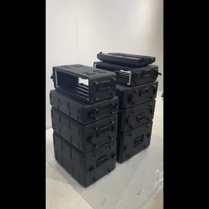 Customizable Plastic Flight Case 2U 3U 4U 6U 8U Stackable Tool Box for ...