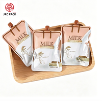 Sachets en plastique réutilisables personnalisés avec logo, pochettes à bec verseur pour liquides avec buse d'aspiration, pochettes verticales pour lotion cosmétique