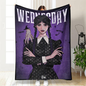 Manta de Franela con Diseño de Serie de TV Americana Moderna, Manta de Felpa con Estampado de Dibujos Animados para el Hogar, Sofá, Siesta, para Todas las Estaciones - Product Image 1