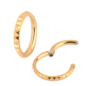 16G ASTM F136 titanio taglio quadrato lato alto lucido cerchio segmento anello orecchino naso cerchio Piercing gioielli per il corpo - Product Image 6