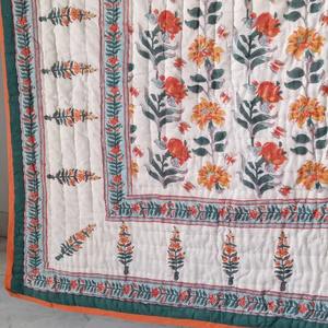 Edredón con estampado de bloques de mano personalizado al por mayor 100% algodón Jaipuri Razai textil de lujo para el hogar para compra al por mayor - Product Image 5