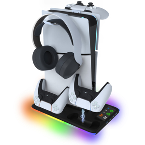 Nuevo soporte de refrigeración Gaming Host para Sony <span class=keywords><strong>PS5</strong></span>/<span class=keywords><strong>PS5</strong></span> Slim con soporte de luz RGB más barato - Product Image 1