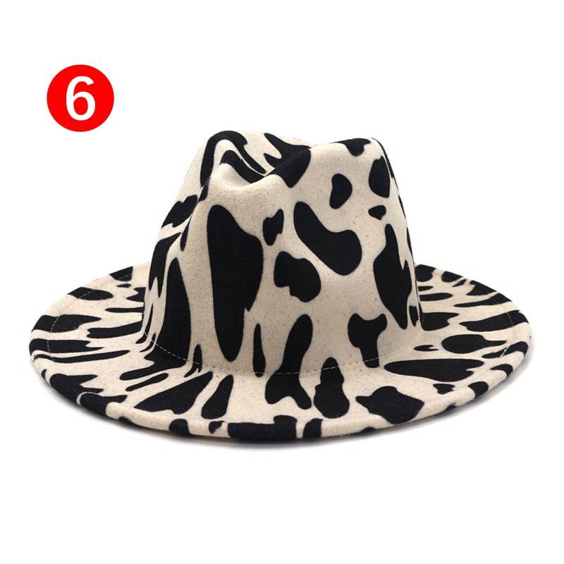 Hot Selling Dairy Pattern Print zebra Stripe Leopard Wide Brim