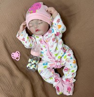 Boneka Bayi Reborn Realistis 20 Inch 50cm Y-Z029, Vinyl Lembut, Dilukis Tangan, Anggota Badan Dapat Digerakkan, Bayi Perempuan Baru Lahir, Dapat Dicuci, Hadiah Botol Susu