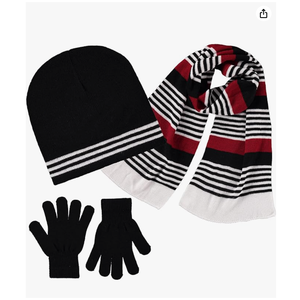 ชุดหมวกถักผ้าพันคอและถุงมือสำหรับเด็กชายและเด็กหญิง - Product Image 1