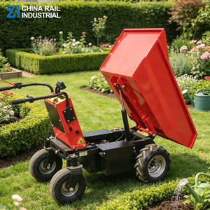 Mini-dumper électrique <span class=keywords><strong>à</strong></span> 4 roues, <span class=keywords><strong>à</strong></span> batterie, avec fonction de basculement manuel, chariot <span class=keywords><strong>à</strong></span> benne basculante électrique pour la construction, la ferme et le jardin - Product Image 1
