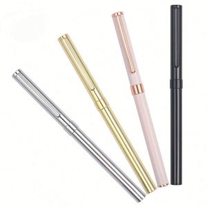 High End Slim Metal Roller Ballpoint <b>Pen</b> Rose Gold Promotion Logo Multi-<b>Colored</b> Ink Novelty <b>Pens</b> Custom Brand - Product Image 4