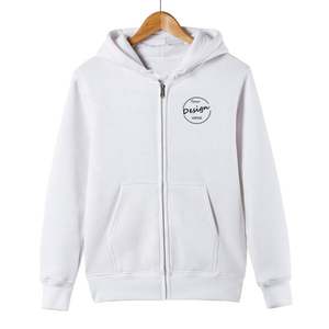 Custom Logo Street Style Hooded Sweatshirt Jacket Solid Color <b>Hoodie</b> Thick Fleece <b>Black</b> <b>Zip</b> <b>up</b> Hoodies Unisex - Product Image 6