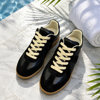 Chaussures de sport décontractées de luxe pour hommes et femmes, de haute qualité, respirantes, confortables, en cuir véritable, à lacets, de marque de mode de créateur