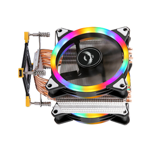 Qiuzaim 120mm Máy tính để bàn PC Quạt làm mát 6 nhiệt ống đồng CPU mát chiếu sáng 2 người hâm mộ yên tĩnh 12V tương thích cho <span class=keywords><strong>Intel</strong></span> 1200 3pin - Product Image 3