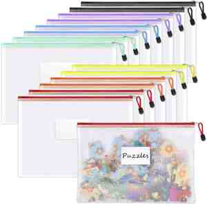 <b>A4</b> Waterproof Clear Thickened <b>File</b> Bag Mesh Canvas Document Organizer Receipt Storage Stationery Pouch School Office - Product Image 1