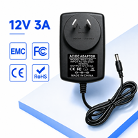 Services ODM/OEM : Adaptateurs secteur universels AC/DC 12V 3A 36W avec prise australienne pour systèmes et appareils de maison intelligente