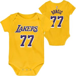Combinaison pour bébé FOXA Lakers 77 Doncic Jersey, vêtements de basket-ball unisexes pour nourrissons - Product Image 1