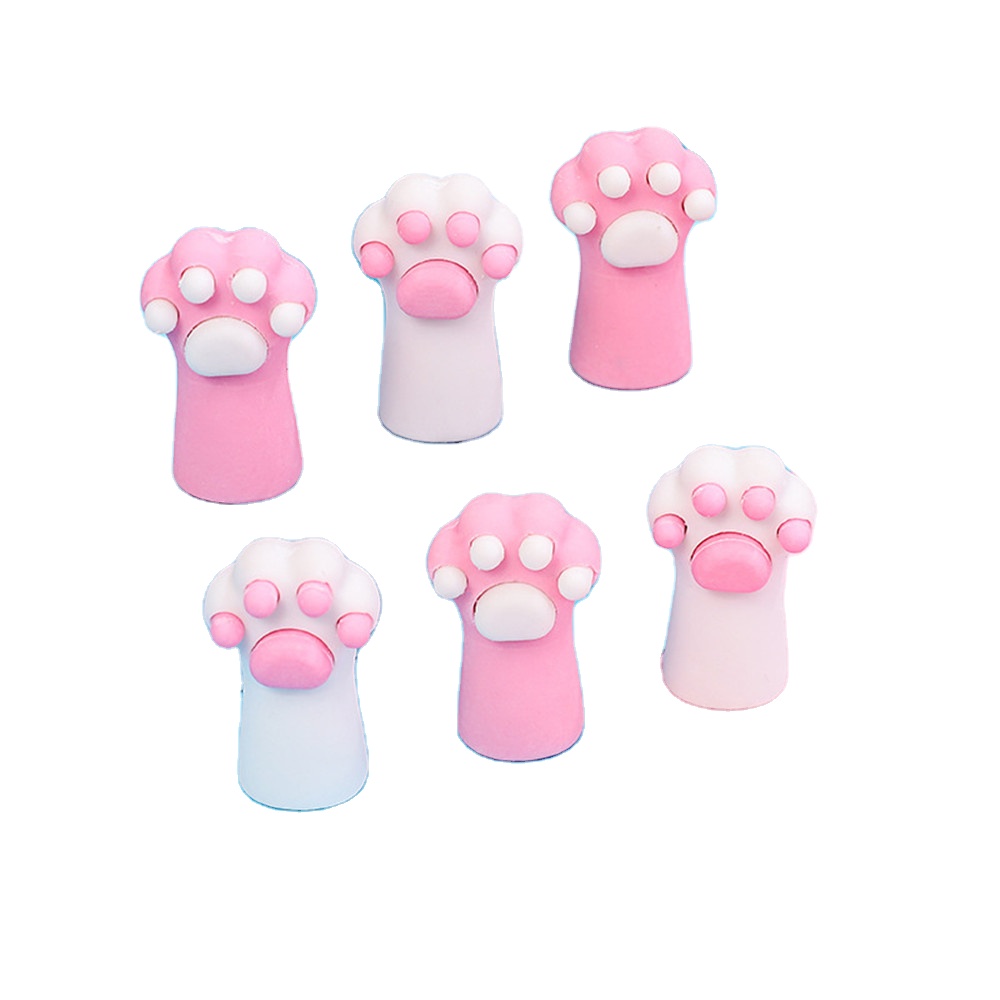 Розовый, белый, 3 шт./компл., милые кошачьи лапки, ластики Kawaii, Кепка-карандаш, резиновый наушник, детские игрушки, инструменты для коррекции, ручка, топ, школьные принадлежности