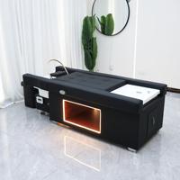 Lit de lavage de cheveux professionnel personnalisé pour spa, avec lavabo et repose-pieds, pour salon de coiffure, idéal pour la thérapie capillaire thaïlandaise