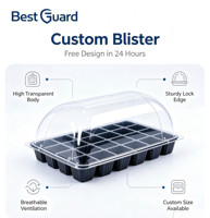 Empaque de Blíster Reciclable de PET de 1 mm Personalizado para Kit de Inicio de Semillas, Caja de Almacenamiento Tipo Concha - Marca Best Guard