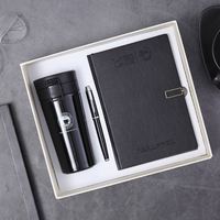 Ensemble de blocs-notes en cuir d'affaires personnalisables pour entreprises, tasses à café, vente en gros, promotionnel, luxe, journal A5, boîte cadeau avec stylo