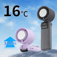 Nouveau ventilateur portatif haute vitesse avec fonction de refroidissement, 100 réglages de vitesse, mini ventilateur USB pliable, affichage numérique, ventilateur de refroidissement portable