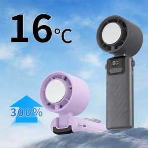 New high-speed <b>handheld</b> <b>fan</b> with cooling function 100 speed settings mini USB <b>fan</b> foldable digital display portable cooling <b>fan</b> - Product Image 3
