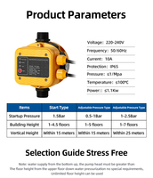 Interruptor de Flujo y Presión para Bomba de Agua EPC-8, 110-220V, Controlador de Presión Automático con Regulación Inteligente de Voltaje, Estándar UK/US/EU