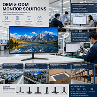 Monitor IPS 27 Inci 4K UHD 3840x2160 Layar Profesional dengan Input DP HDMI Pasokan Pabrik OEM ODM