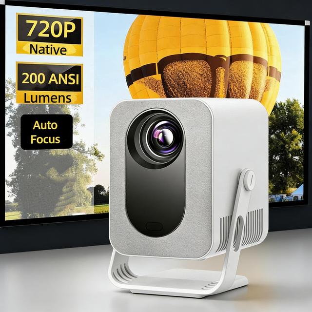High Quality C600 Pro Support 4K Android 14 2.4G/5G WiFi Projector 200 Lumens Auto Focus Ultra Short Throw Smart Mini Projector
