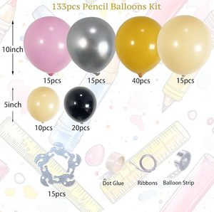 Kit de guirlande d'arche de ballons crayon <span class=keywords><strong>pour</strong></span> <span class=keywords><strong>la</strong></span> <span class=keywords><strong>rentrée</strong></span> <span class=keywords><strong>scolaire</strong></span>, décorations de <span class=keywords><strong>maternelle</strong></span>, fête de remise de diplôme <span class=keywords><strong>pour</strong></span> enseignants - Product Image 2