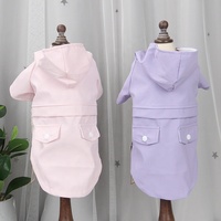 Juicepet Manteau de Pluie Imperméable pour Chien avec Capuche Poncho en PU, Coupe-Vent à Motif Imprimé pour l'Hiver et le Printemps