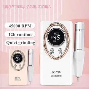 เครื่องเจียรเล็บไฟฟ้าแบบชาร์จได้ 45000 รอบต่อนาที ไร้สาย กำลังแรง ชุดทำเล็บมือ ตะไบขัดเล็บ สำหรับใช้ในร้านเสริมสวย - Product Image 3