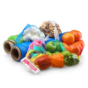 Supermarché respectueux de l'environnement petit sac de maille d'ail de pomme de terre PP PE extrudé Net sac d'emballage
