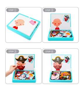 Juego <span class=keywords><strong>de</strong></span> Rompecabezas Magnéticos, Tablero <span class=keywords><strong>de</strong></span> Dibujo Artístico para Niños, Juguete Educativo <span class=keywords><strong>de</strong></span> Aprendizaje para Viajes, para Niños y Niñas <span class=keywords><strong>de</strong></span> 3 Años en Adelante - Product Image 3