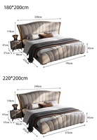 Lit rembourré King moderne taille Queen en simili cuir lit cadre en bois maison mobilier de chambre à coucher pour hôtel application vente d'usine