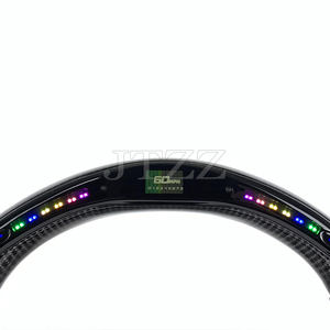 พวงมาลัยคาร์บอนไฟเบอร์พร้อมจอ LED สำหรับรถยนต์ฟอร์ด มัสแตง จีที ปี <span class=keywords><strong>2018</strong></span> 2019 2020 2021 2022 2023 ตกแต่งภายในรถสปอร์ต - Product Image 6