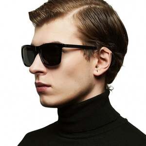 Nouvelles lunettes de soleil polarisées rétro pour hommes, verres jaunes, conduite de nuit, protection UV400, monture carrée - Product Image 3