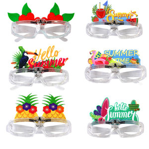 Gafas Luminosas Estilo <span class=keywords><strong>Hawaiano</strong></span>, Gafas Brillantes, Lentes de Fiesta Portátiles y Elegantes para Decoraciones de Disfraces de Cumpleaños en la Playa de Verano - Product Image 3