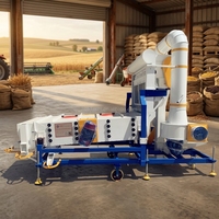 Máquina Comercial de Procesamiento y Limpieza de Semillas de Lino, Limpiador de Semillas de Girasol con Criba Vibratoria, Separador de Semillas de Alta Resistencia