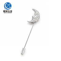 Broche vintage personnalisée Lianxu pour homme et femme, accessoires de bijouterie, broche de costume en forme vintage dorée ou argentée pour mariage