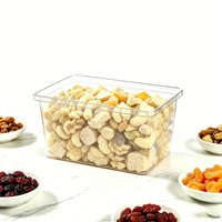 Boîte de rangement alimentaire en vrac, boîte de présentation hermétique, distributeur de céréales, boîte de rangement pour chips, noix, pâtes, riz, en-cas, épices