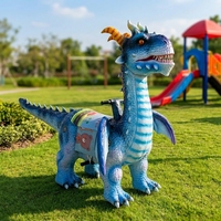 Leduole - Atracción Animatrónica de Dragón para Ferias de Diversiones, Material de Fibra de Vidrio y Hardware, Atracción Infantil para Exteriores con Capacidad de Menos de 150 kg