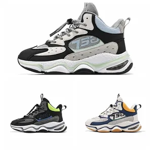 Nefes karınca-kayma siyah Sneakers okul çocukları rahat ayakkabılar çocuk Sneakers spor ayakkabılar yürüyüş ayakkabısı 32-40 #