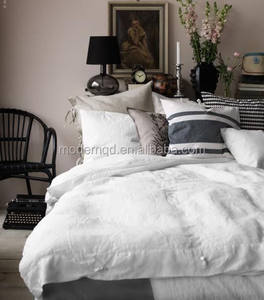 100% Tinh Khiết Lanh Lanh Bộ Đồ Giường Linen Bông Khăn Trải Giường Đặt Đá Rửa Sạch Phong Cách Thiết Lập của 4 Sâu Túi Được Trang Bị Tấm - Product Image 5