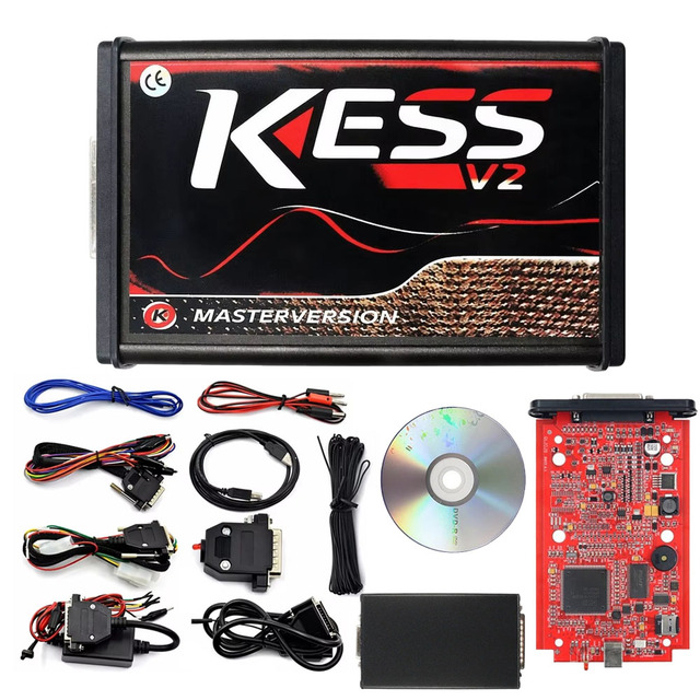 KESS V2 5.017 ECU Programmer Master Online Red PCB Unlimited Token SW 2.80 ECU Chip Tuning Tool for Car Truck Tractor Diagnostic