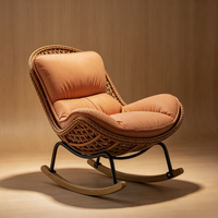 Fauteuil inclinable moderne et chaise longue de balcon, fauteuil de salon, chaise à bascule capitonnée pour chambre, hôtel, appartement