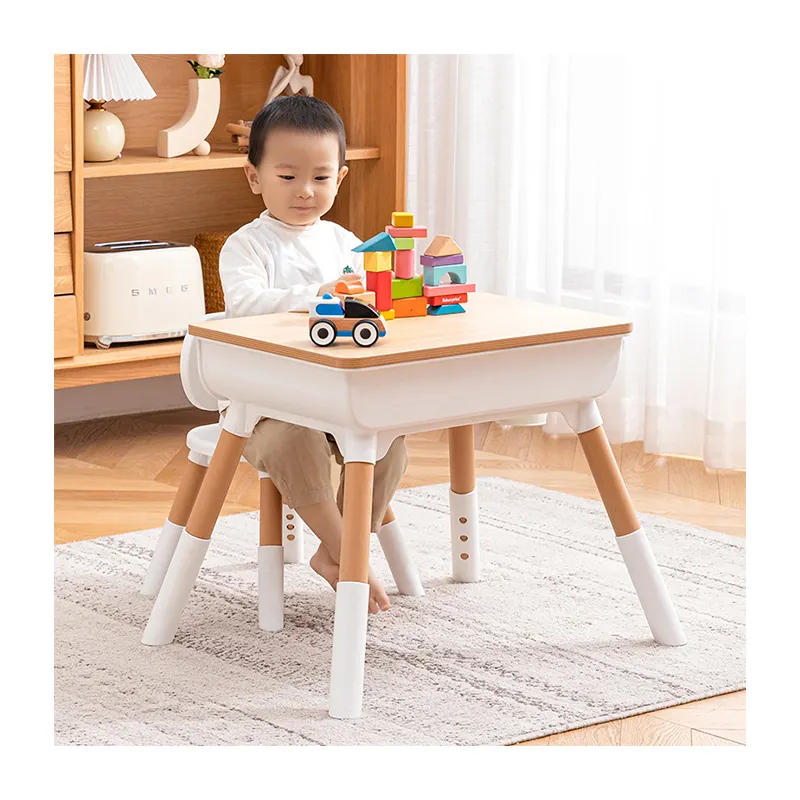 बच्चों की लकड़ी की मेज और कुर्सी सेट फर्नीचर बच्चों के अध्ययन चित्र की मेज और कुर्सी