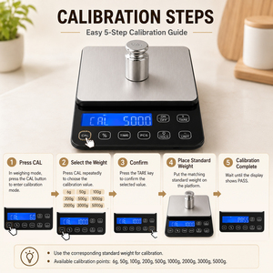 Báscula digital electrónica de cocina con pantalla LCD retroiluminada en azul de alta precisión, temporizador, función tara, interruptor de unidad PCS, para pesar alimentos. - Product Image 6