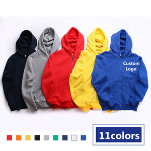 เสื้อฮู้ดสำหรับนักกีฬาผ้าฝ้ายหลากสีสำหรับผู้ชายมีซิปขนาดใหญ่ใส่สบายและย้อมสีพื้นสำหรับฤดูใบไม้ร่วง - Product Image 2