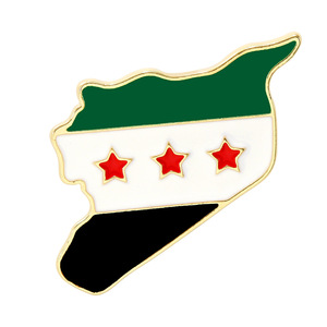 Bán buôn tráng men miễn phí syrian armys cờ quyến rũ Keychain mạ men <span class=keywords><strong>syria</strong></span> bản đồ Mặt dây chuyền kim loại pin - Product Image 5