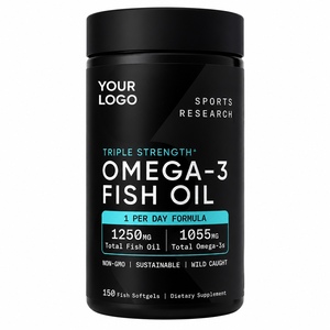 Super Oméga-<span class=keywords><strong>3</strong></span> <span class=keywords><strong>en</strong></span> gélules molles avec EPA/DHA, <span class=keywords><strong>huile</strong></span> de poisson, lignanes de sésame et extrait d'<span class=keywords><strong>olive</strong></span>, 150 capsules, 2000 mg, soutient la santé cardiaque et cérébrale - Product Image 1